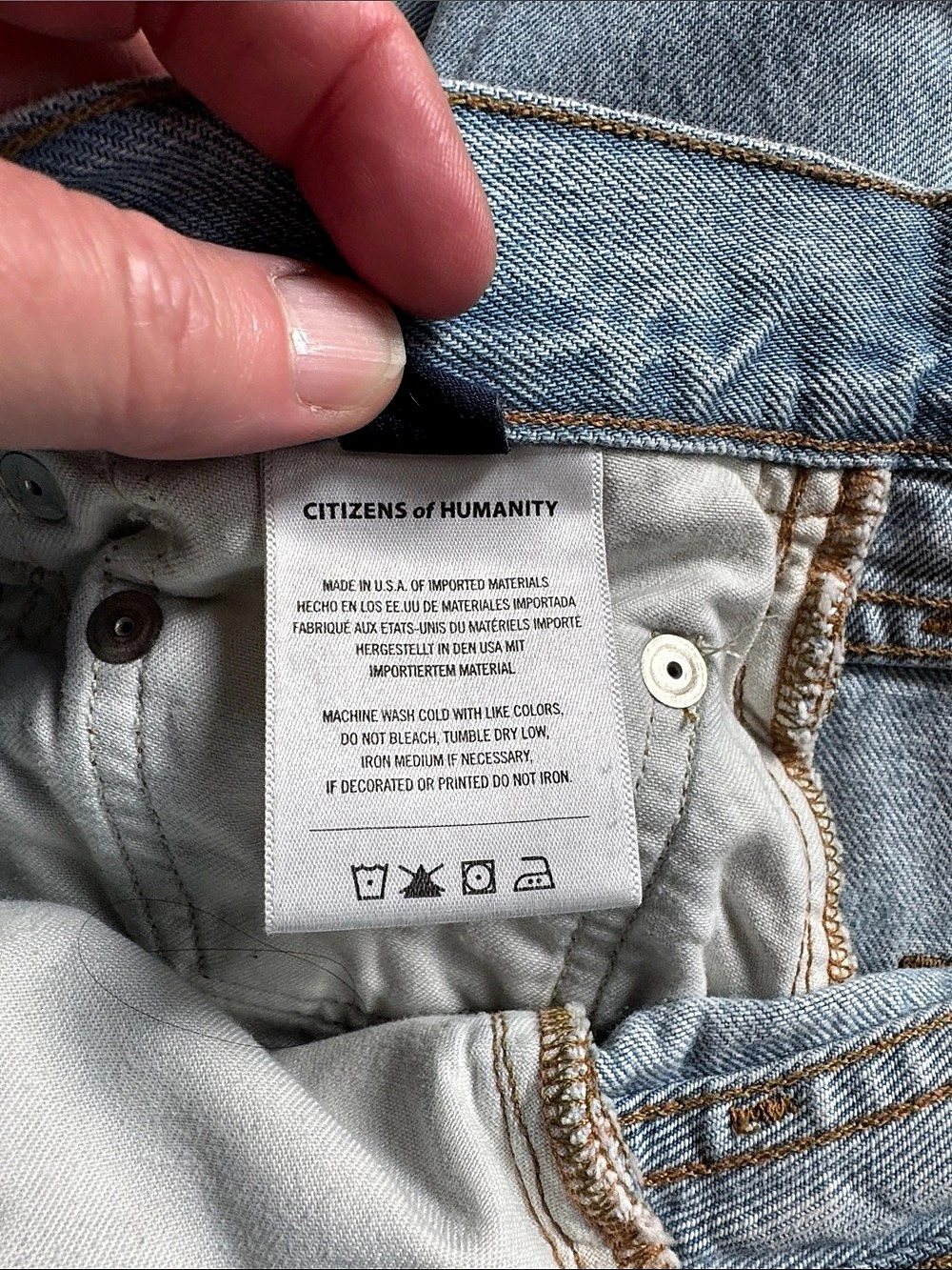 Citizens of Humanity Ayla Raw Hem Crop Baggy Wide Leg Jeans Size 28 - Picture 7 of 8